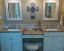 By installing these granite sinks we've created settle elegance in this bathroom. 